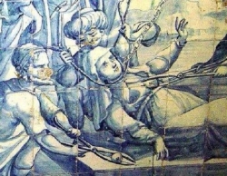 ქეთევან წამებულის წამების სცენა პორტუგალიის დეგრასას საკათედრო ტაძარში