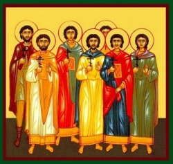 წმინდა მოწამენი შვიდნი ძმანი: ორენტი, ფარნაკი, ეროსი, ფირმოსე, ფირმინე, კვირიკე და ლონგინოზ მხედარი (IV) - 24 ივნისი (7 ივლისი)