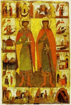 წმინდა ბორისი და გლები, წმინდა ნათლისღებით - რომანოზი და დავითი (+1015) - 24 ივლისი (6 აგვისტო)